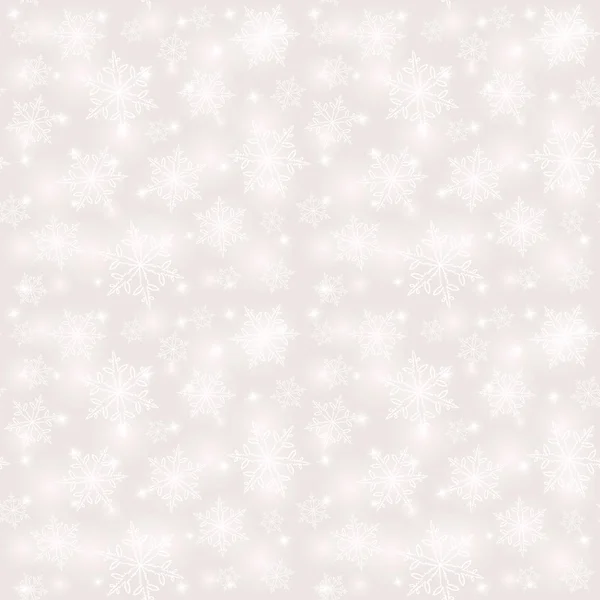 雪の冬のシームレスなパターン — ストックベクタ