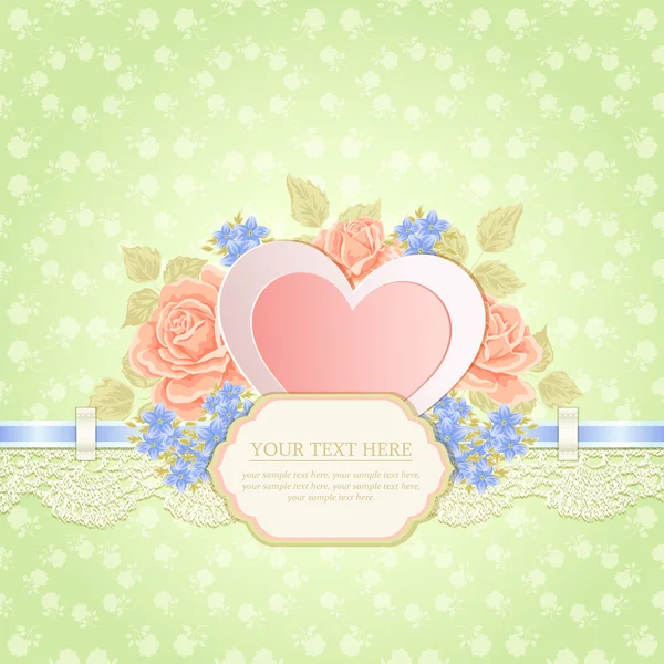 Greeting card. Vintage background. — Stock Vector
