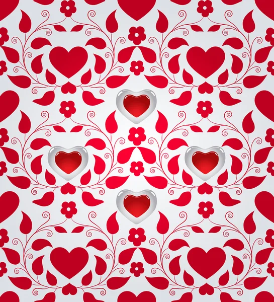 Fond sans couture pour la Saint Valentin — Image vectorielle