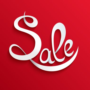 Tasarım şablonu yazı Satılık. Tipografi vektör arka plan.