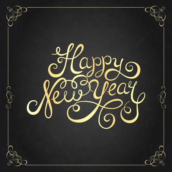 Šťastný nový rok nápisy za pozvání a pozdrav card. — Stockový vektor