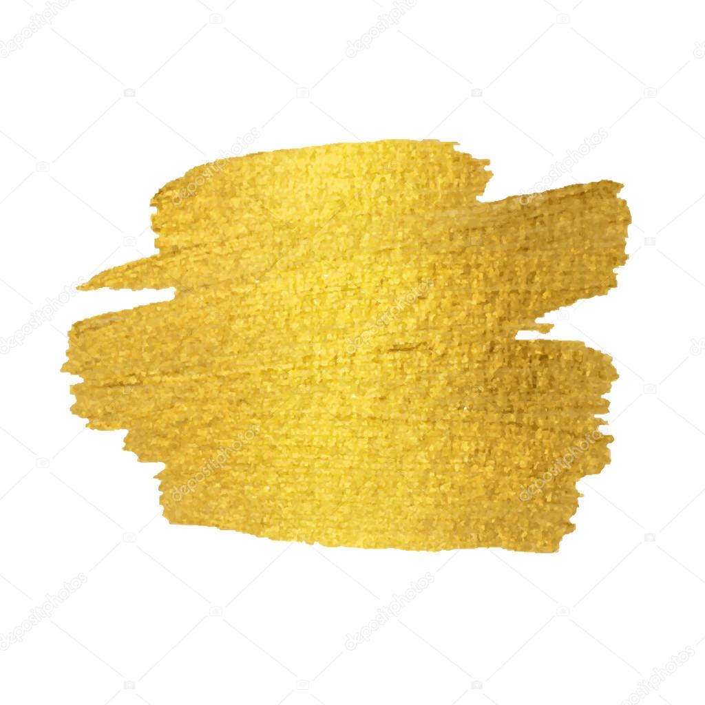 Gold Texture. Brush stroke vector design element.