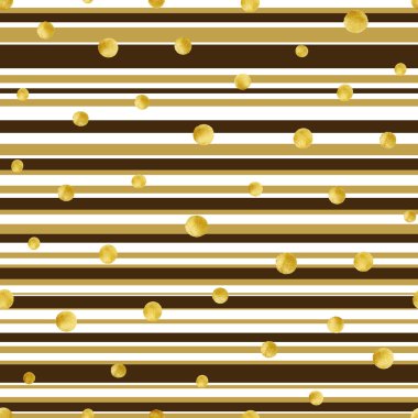 El ile Seamless Modeli altın daireler çizdim. Altın polka noktalı desene