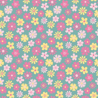 Çayır çiçek seamless modeli