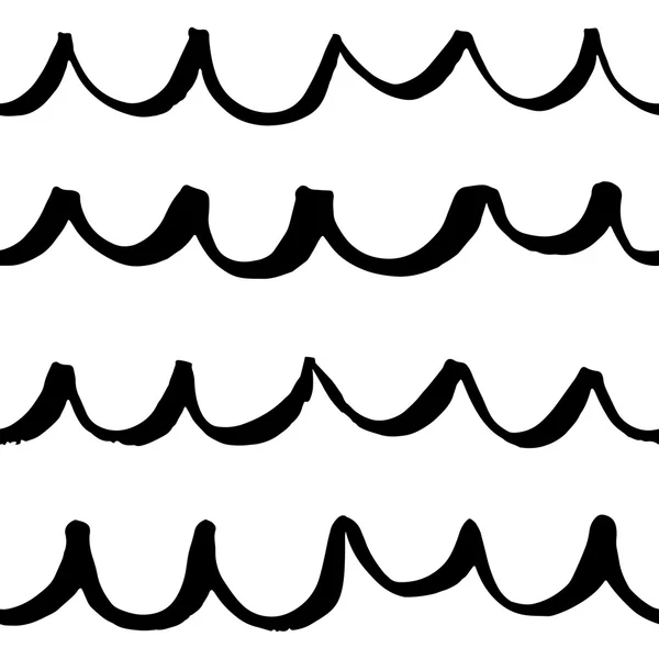 Ink waves seamless patter — Stock Vector