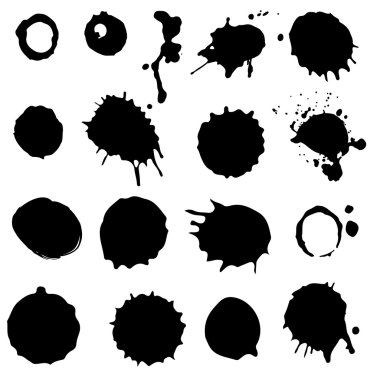 Splatters koleksiyonu mürekkep - vektör