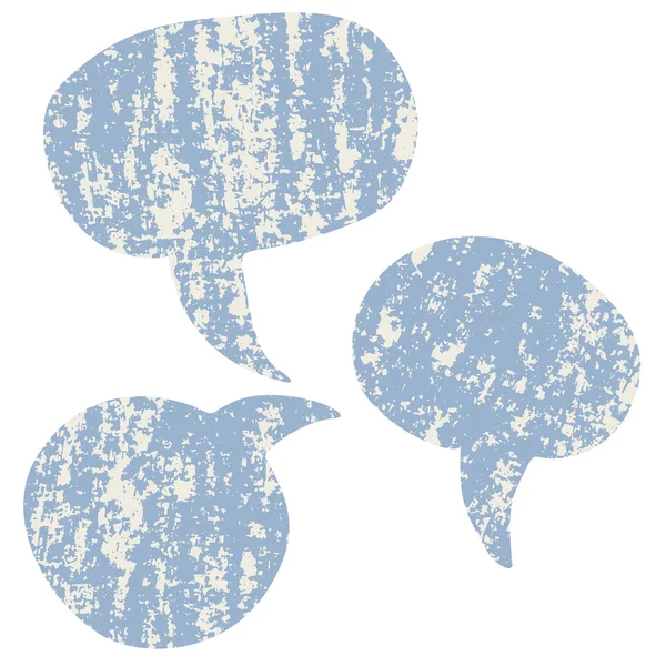 Textured speech bubbles — Stock Vector