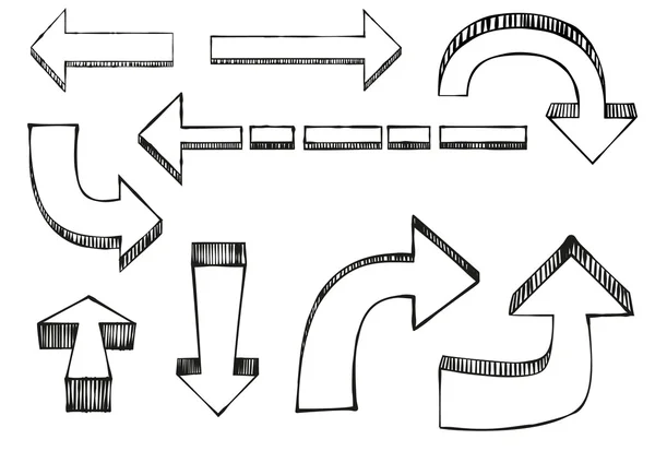 Flechas vectoriales — Vector de stock