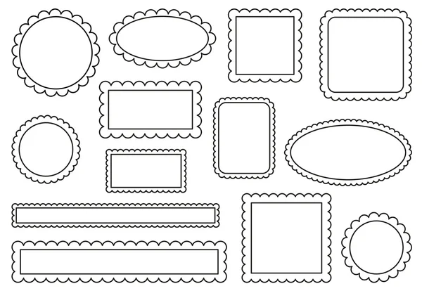 Скаллопированные рамки — стоковый вектор