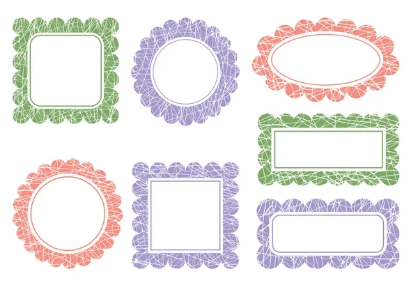 Kleur gegratineerde frames — Stockvector