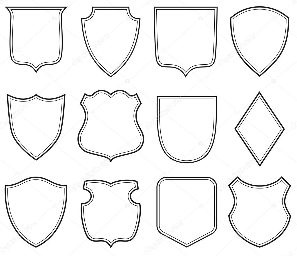 Herldic shields set
