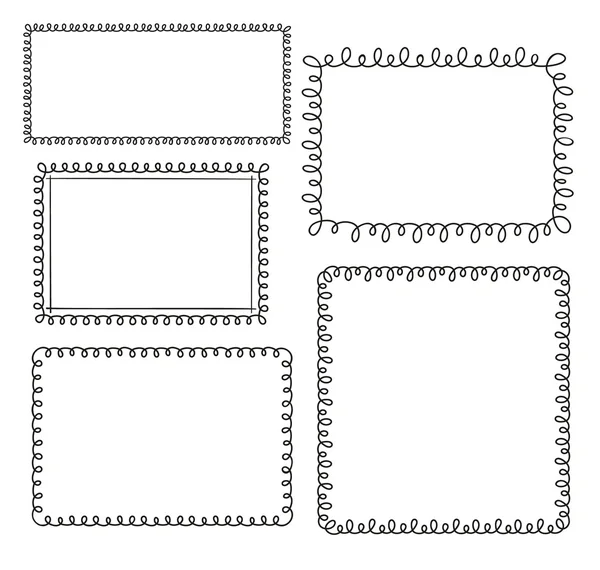 Doodle-Schleifenrahmen — Stockvektor