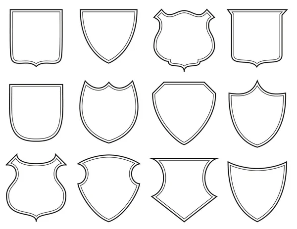 Formas de escudo — Archivo Imágenes Vectoriales