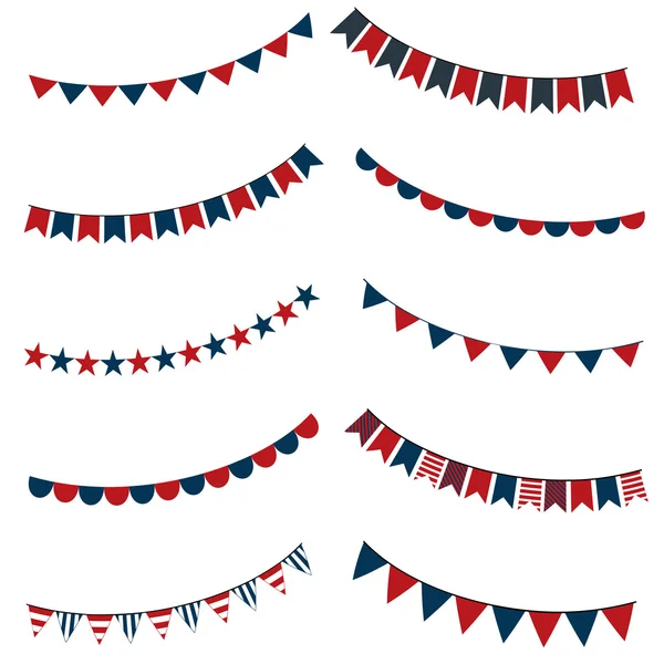 Bunting flags — Stock Vector