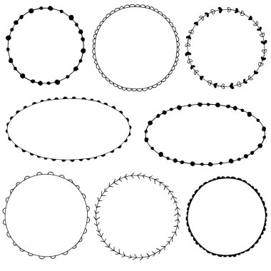 Doodle vektör çerçeve