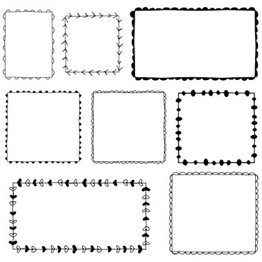 Doodle vektör çerçeve