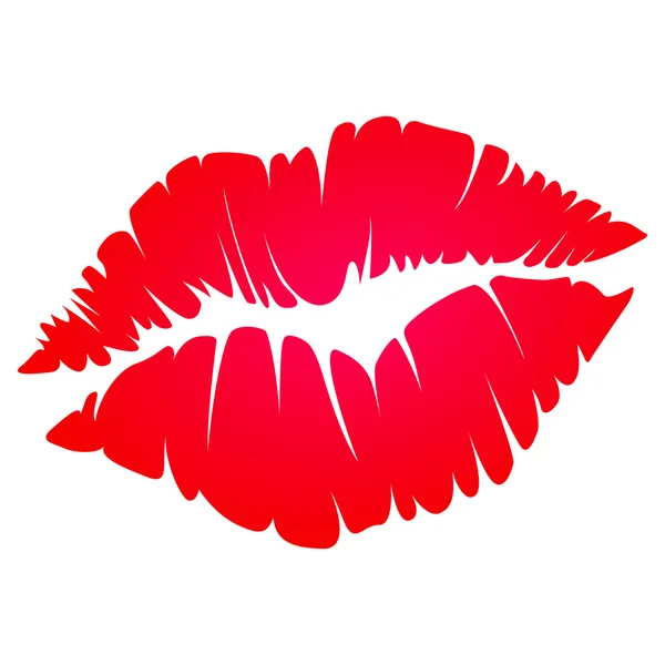 Illustration of red kiss — Stock Vector