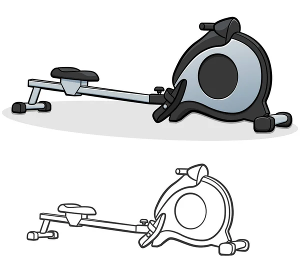 Vektor Illustration Des Cartoon Designs Von Rudermaschinen — Stockvektor