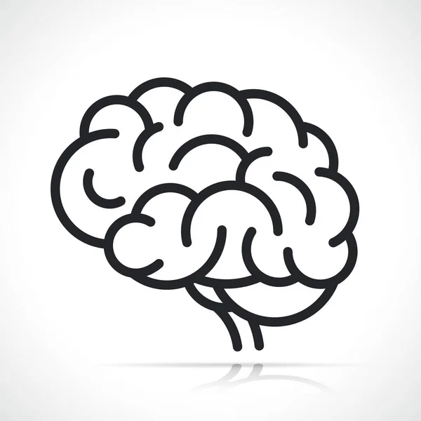 Vector Illustration Human Brain Isolated Icon — Stock Vector