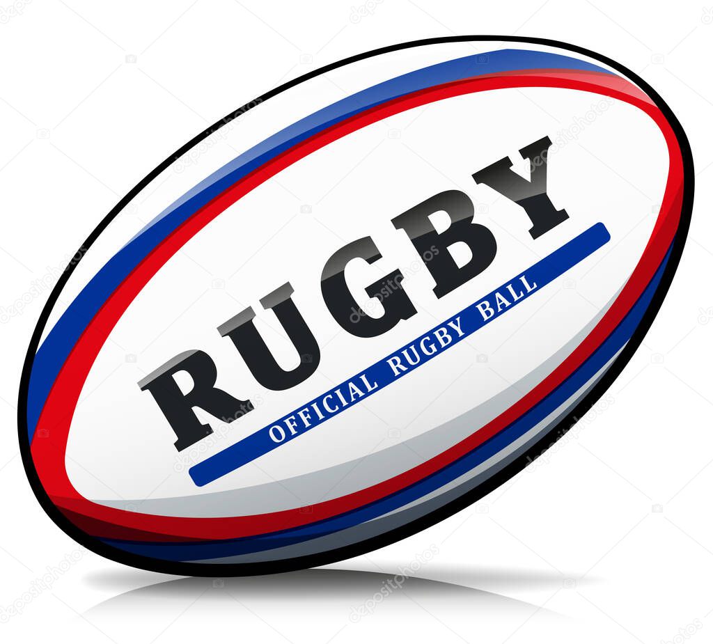 Vector illustration of rugby ball isolated design
