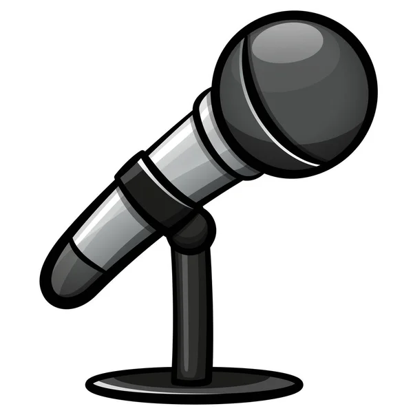 Vector Illustration Microphone Audio Cartoon Design — Stock Vector