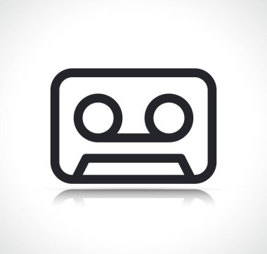 Sesli posta kaydedici simgesinin vektör çizimi