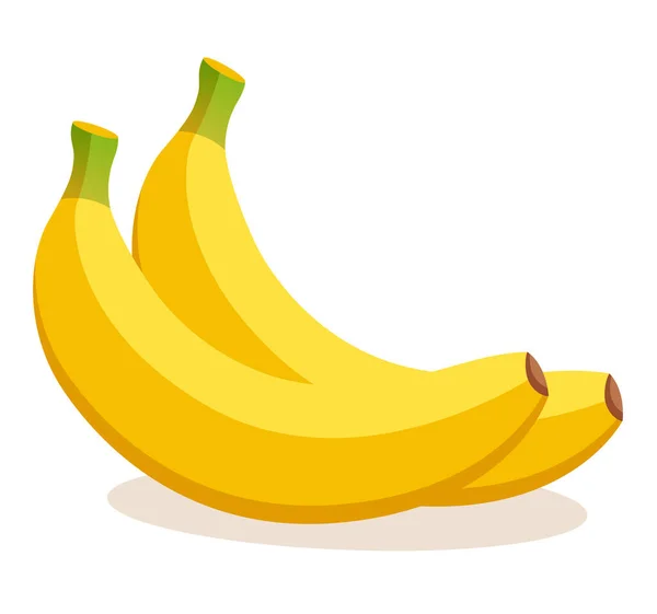 Bananen Flache Design Ikone Isoliertes Symbolbild — Stockvektor