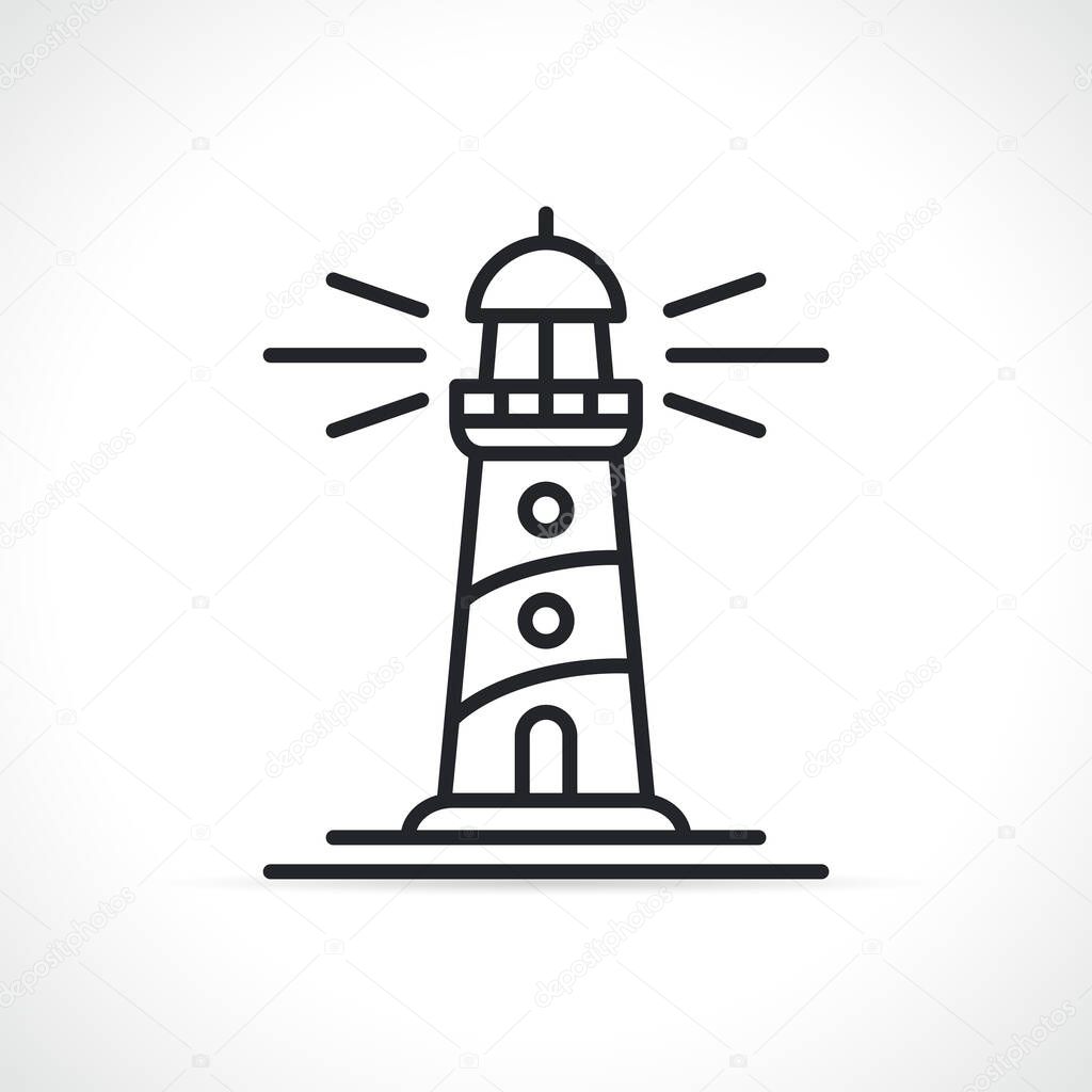 lighthouse line icon vector symbol isolated design