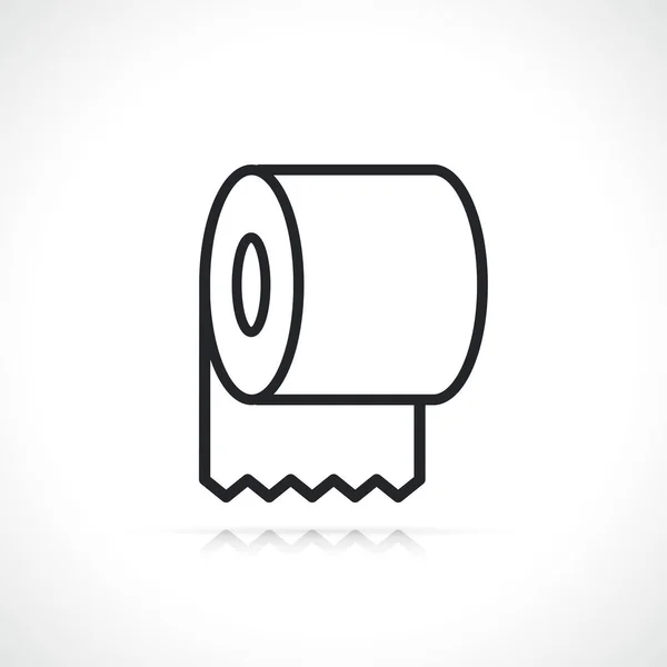 Roll Toiletpapier Lijn Pictogram Geïsoleerd Ontwerp — Stockvector