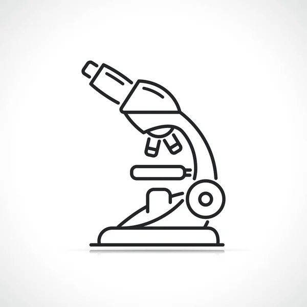 Microscope Instrument Thin Line Icon Isolated Design — Vetor de Stock
