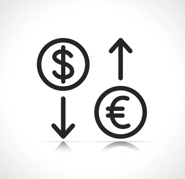Money Currency Exchange Thin Line Icon Isolated —  Vetores de Stock