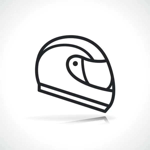 Moto Car Helmet Thin Line Icon — Stock Vector