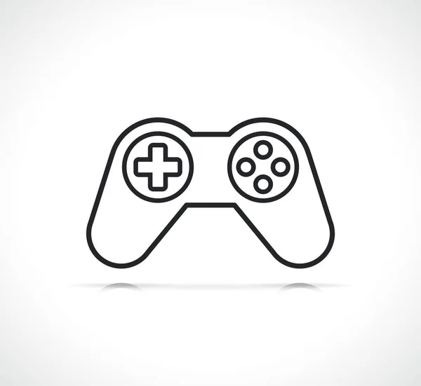 Gamepad Icono Línea Delgada Videojuegos — Vector de stock