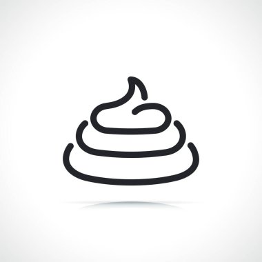 Hayvan dışkısı ince çizgi simgesi izole tasarımı