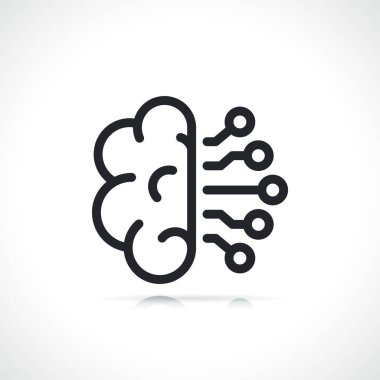 artificial intelligence thin line icon isolated design