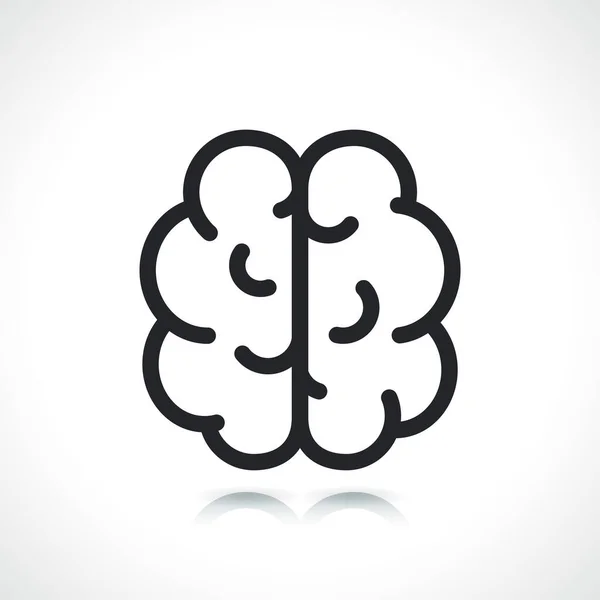 Human Brain Thin Line Icon Isolated Design — Stock vektor