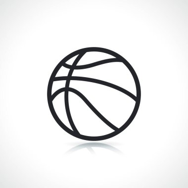 Basketbol topu ince çizgi simgesi izole tasarım
