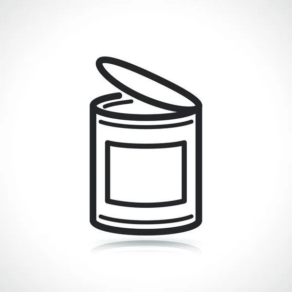 食品缶や錫の細い線のアイコン — ストックベクタ