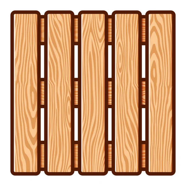 Dřevěná Paleta Vektor Ilustrace Izolované Kreslený Design — Stockový vektor