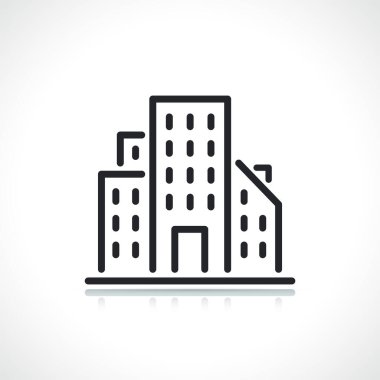 Şehir İnce çizgi simgesi oluşturma izole tasarımı