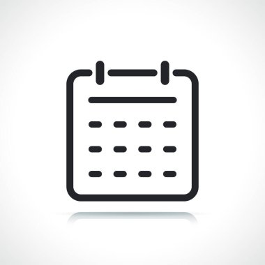 takvim ince çizgi simgesi izole basit tasarım