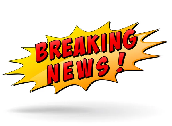 Vector breaking news icon — Stock Vector