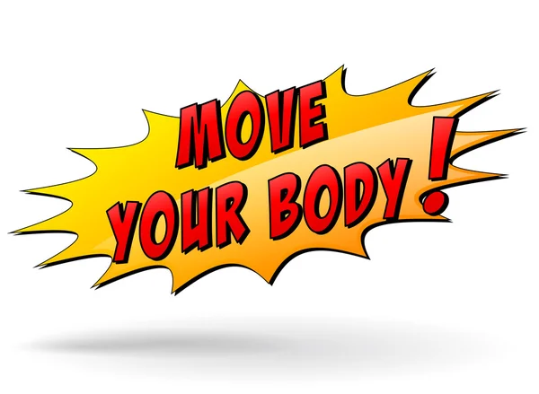 Διάνυσμα μετακινήστε το εικονίδιο του σώματος σας — Διανυσματικό Αρχείο