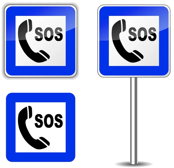 Vector sos sign — Stock Vector