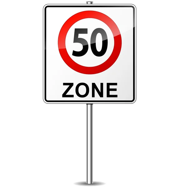 Vector speed limit zone sign — Stockvector