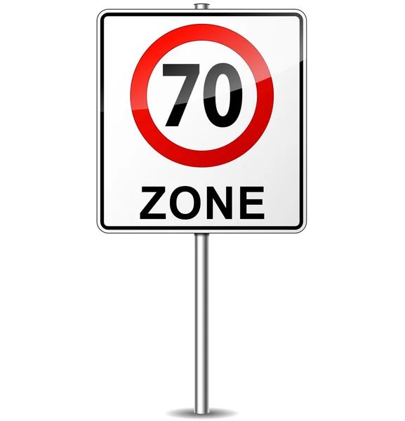 Vector speed limit zone sign — Stock Vector