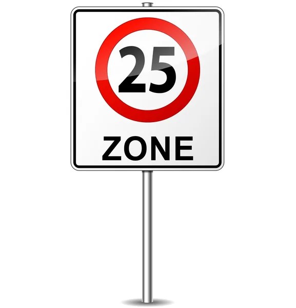 Vector speed limit zone sign — Stockvector