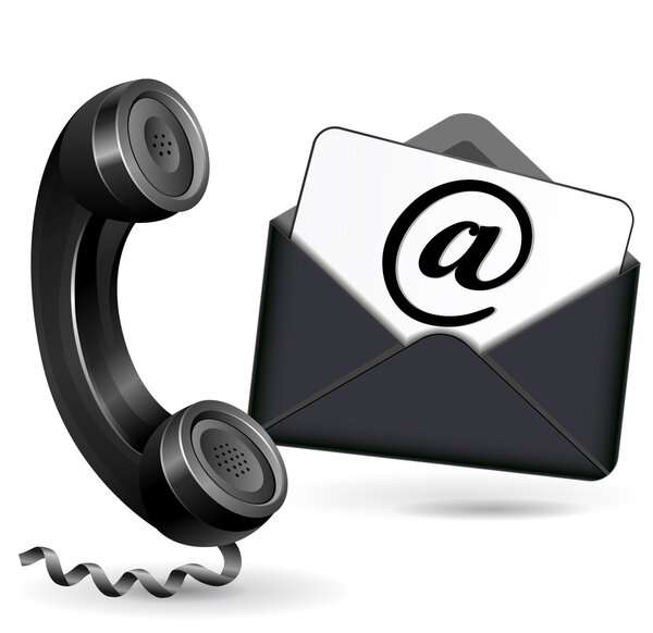 Vector black contact icon