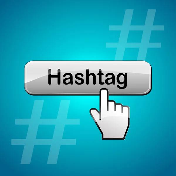 Вектор hashtag кнопки — стоковий вектор