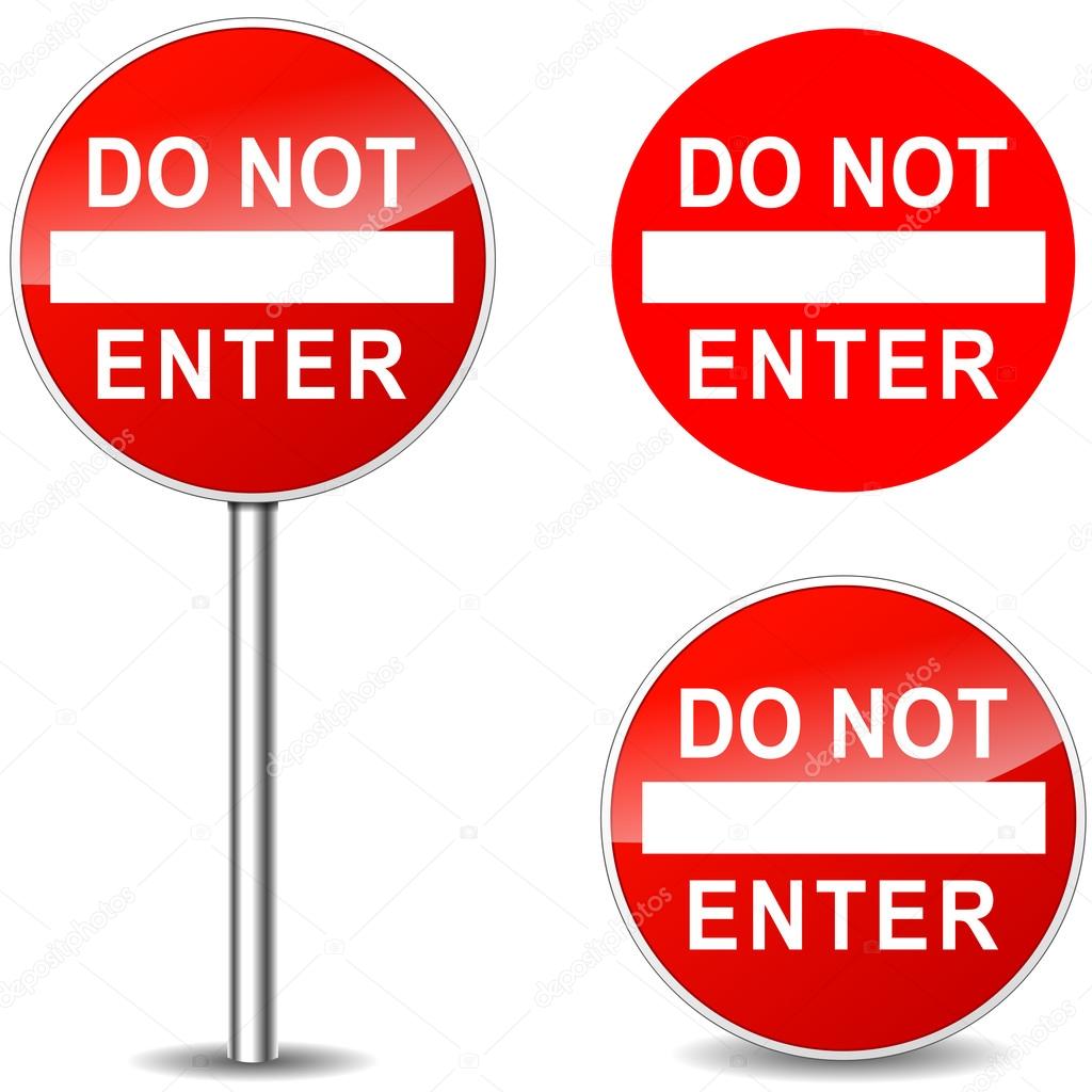 Vector do not enter signs